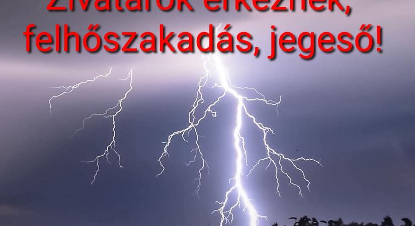 Eső után zivatarok!